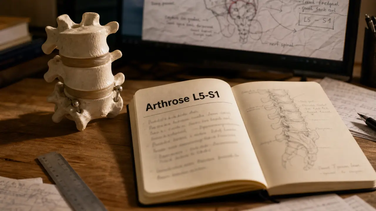 Arthrose inter apophysaire postérieure L5S1 : rachis lombaire et articulations postérieures