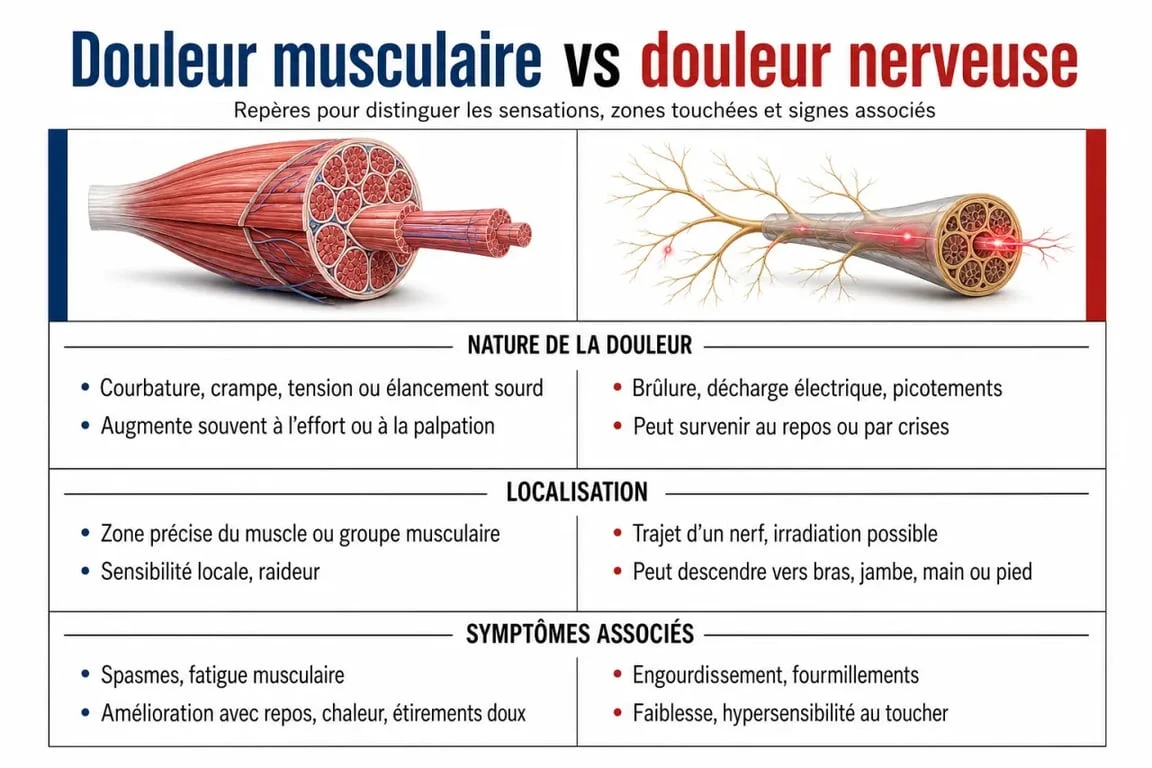 Différence entre douleur musculaire et nerf dos coincé