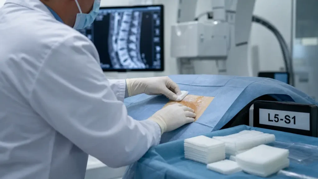 Infiltration lombaire L5-S1 avis, radiologie et geste guidé