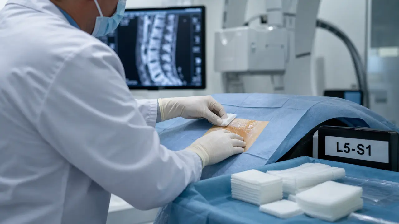 Infiltration lombaire L5-S1 avis, radiologie et geste guidé