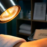 Infrarouge lampe en kinésithérapie, chaleur thérapeutique