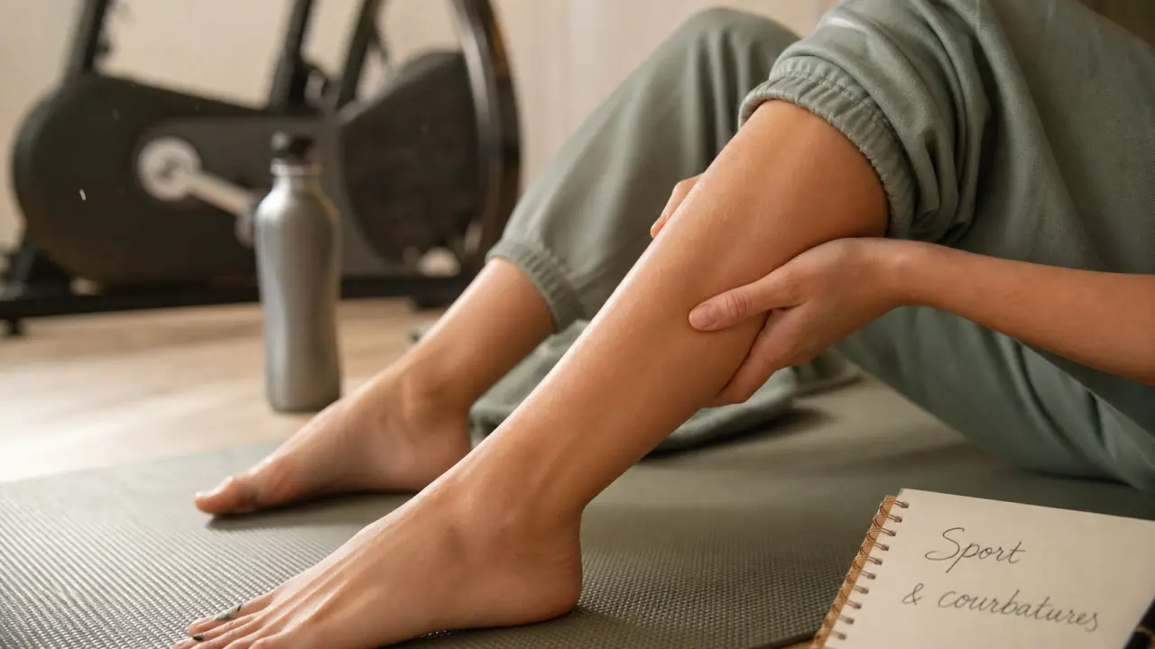 Peut-on faire du sport avec des courbature : massage des mollets après effort léger