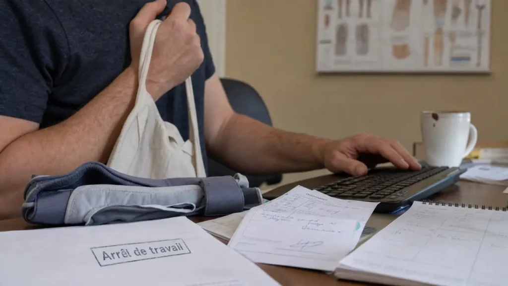 Tendinite épaule : arrêt de travail au bureau