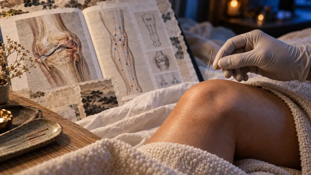 Arthrose et acupuncture : aiguilles contre la douleur au genou