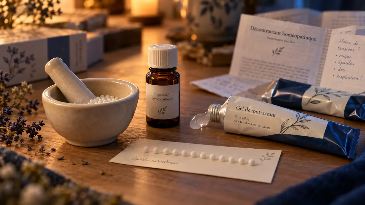 Décontractant homéopathique pour contracture : granules et gel décontractant