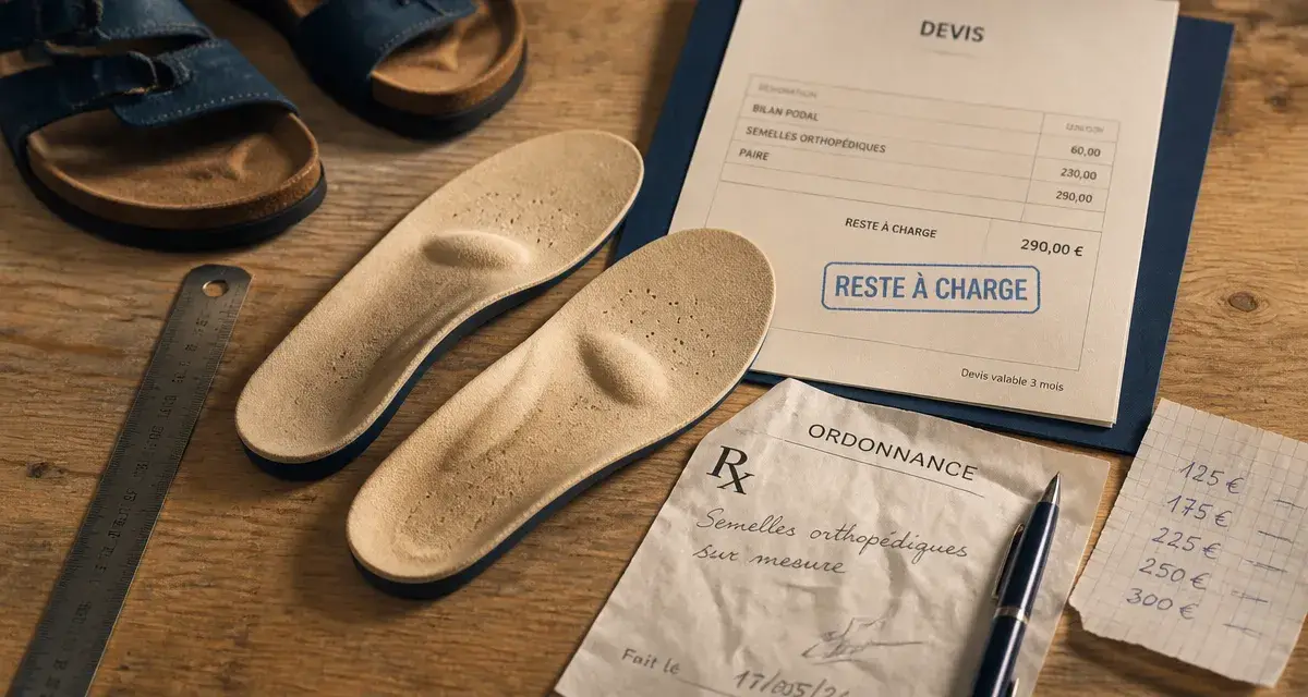 Semelles orthopédiques sur mesure tarif : reste à charge après remboursement