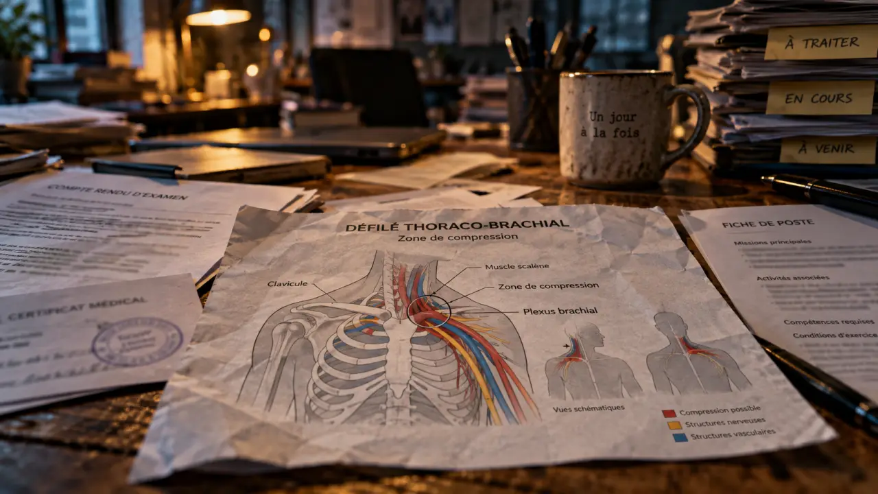 Syndrome du défilé thoraco brachial maladie professionnelle : dossiers et certificat médical