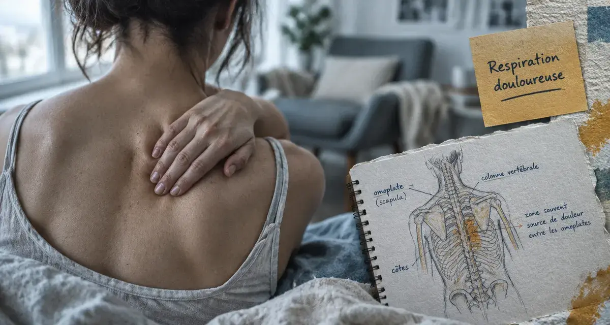 Mal au dos quand je respire : douleur entre omoplates, respiration douloureuse