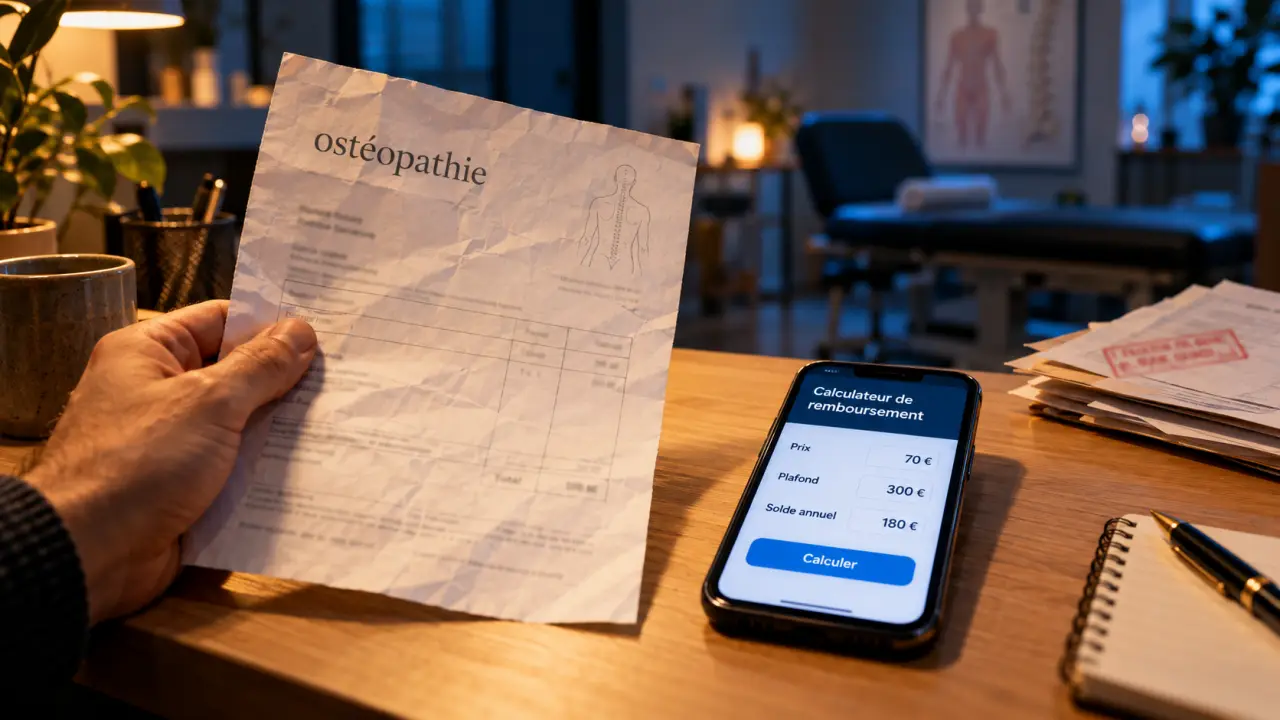 Ostéopathe remboursé par la mutuelle : plafond annuel et calcul